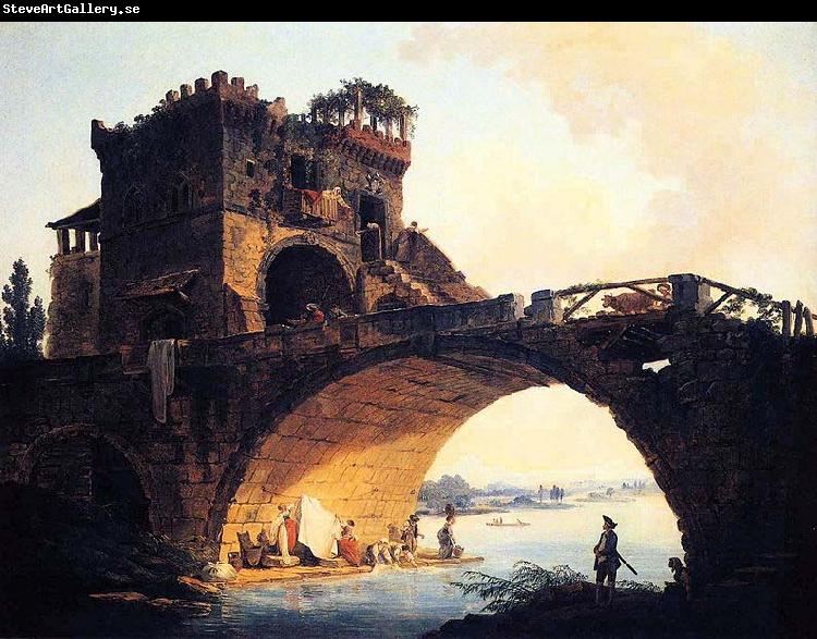 Hubert Robert Dimensions and material of painting